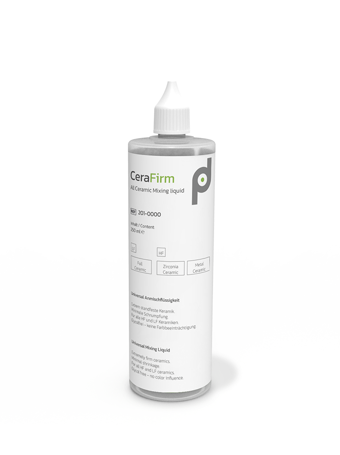 Cerafirm Fluid - Universal Ceramic Mixing Liquid, 250 ml, Modeling fluid for Ceramic