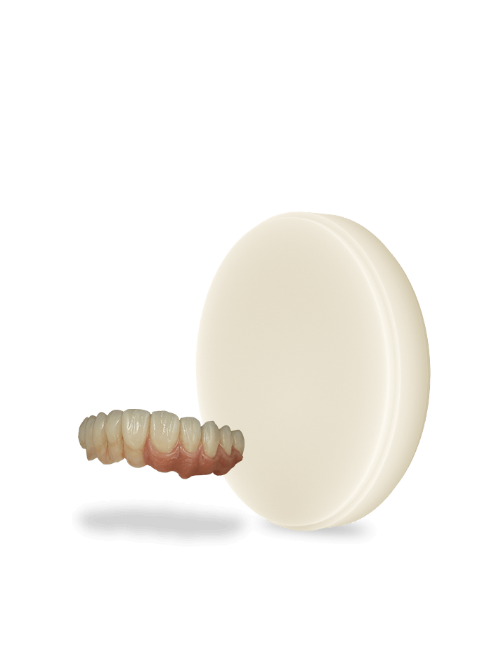 Harvest Esthetic Denture + Temp PMMA , Multi-layer PMMA, Model by Javier Vasquez