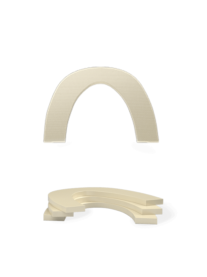 TriLor HPP  Arch Preform 3.5 Wafer 3/pk. Techno-Polymer Framework